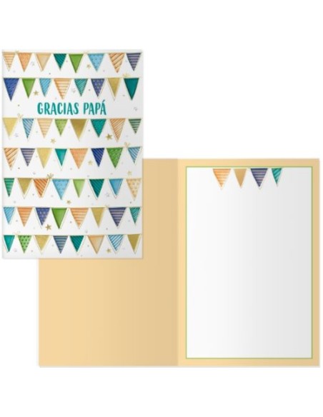 Pack 6 tarjetas felicitacion Modelo dia padre garland