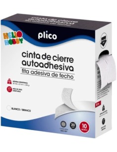 Cremallera textil autoadhesiva 2ommx25m color blanco