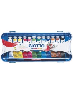 Estuche 12 tubos gouache giotto 12 ml colores surtidos