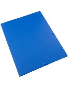 CARPETA DIBUJO A3 GOMAS Y SOLAPAS CARTON GOFRADO AZUL