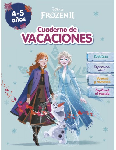 Frozen Cuaderno de vacaciones 4 5 anos Disney Cuaderno de vacaciones