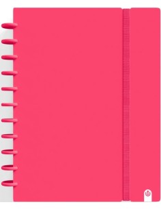 CUADERNO INGENIOX A4 80H CUADRICULA ROJO