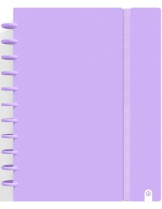 CUADERNO INGENIOX A4 80H CUADRICULA MALVA PASTEL