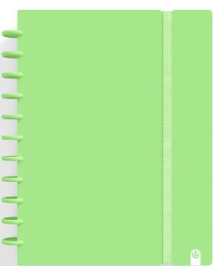 CUADERNO INGENIOX A4 80H CUADRICULA VERDE PASTEL