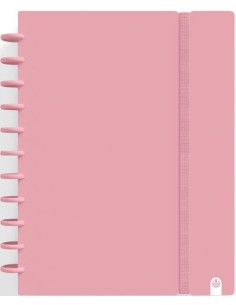 CUADERNO INGENIOX A4 80H CUADRICULA ROSA PASTEL