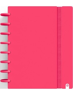 CUADERNO INGENIOX A5 80H CUADRICULA ROJO