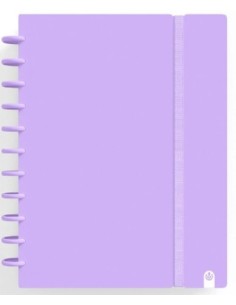 CUADERNO INGENIOX A5 80H HORIZONTAL MALVA PASTEL
