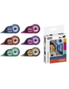 C 12 blister de 2 cintas correctoras mediterranea 5mmx12m