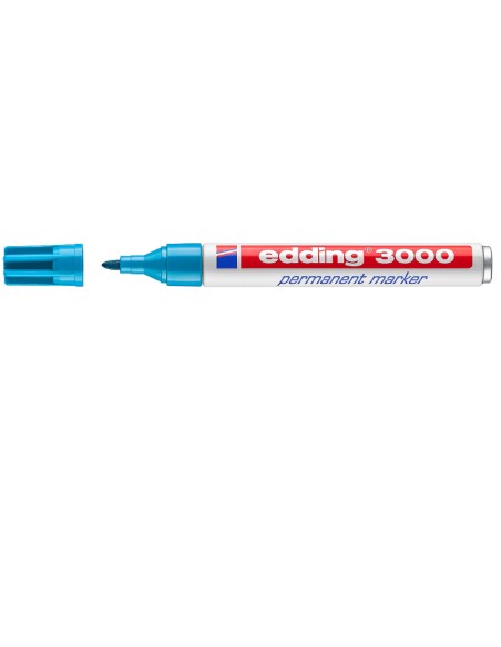 3000 marcador permanente Punta redonda Azul claro 1 pieza(s)