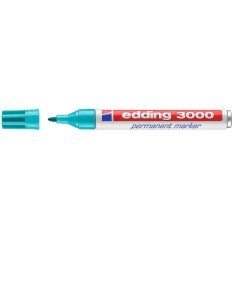 3000 marcador permanente Punta redonda Turquesa 1 pieza(s)