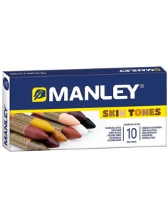 Estuche 10 ceras manley blandas skin tones colores piel