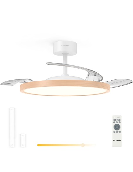 SKYWOOD42 ventilador Blanco, Madera