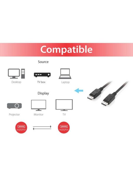119337 cable DisplayPort 5 m Negro