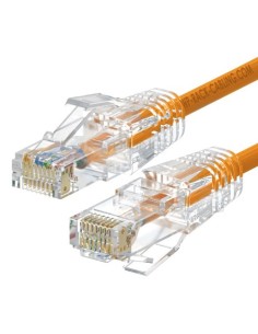 WPC-PAT-6AU005O-S cable de red Naranja, Transparente 0,5 m Cat6a U/UTP (UTP)