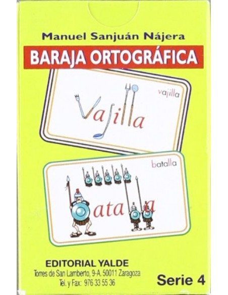 BARAJA ORTOGRAFICA 45 12 ANOS 33 CARTAS