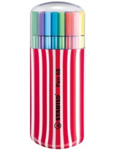 ESTUCHE 155 COLORES SURTIDOS ZEBRUI CEREZA STABILO PEN 68
