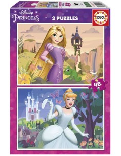 PUZZLE 2X48 PIEZAS PRINCESAS DISNEY