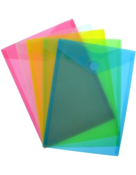 PAQ 10 BOLSA A4 V LOCK 240X335 MM VELCRO COLOR ROJO