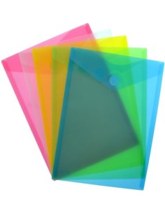 PAQ 10 BOLSA A4 V LOCK 240X335 MM VELCRO CRISTAL