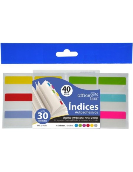 BOLSA 30 INDICES AUTOADHESIVOS 40MM