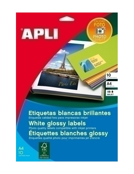 P.INKJET FOTO ADHESIVO APLI A4 10h