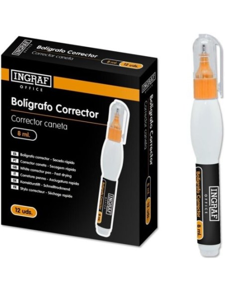 C 12 BOLIGRAFO CORRECTOR 8ML INGRAF