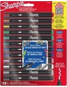 BLISTER 12 ROTULADORES ACRILICOS SHARPIE BULL COLORES SURT