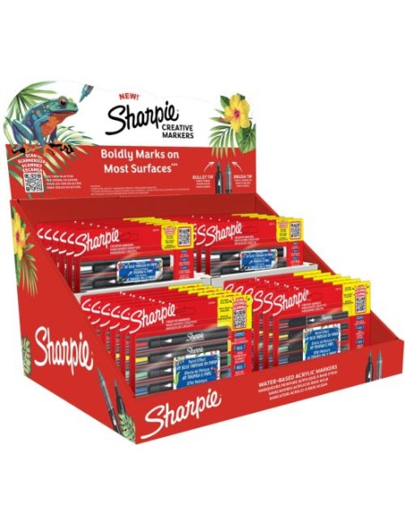 Expositor sobremesa 24 estuches sarpie creative markers