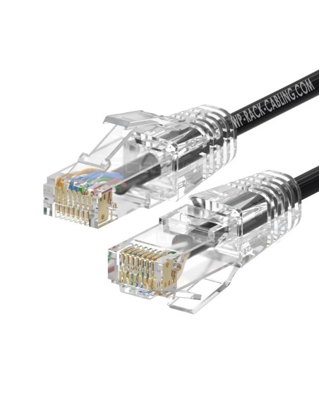 WPC-PAT-6AU002BL-S cable de red Negro 0,2 m Cat6a U/UTP (UTP)