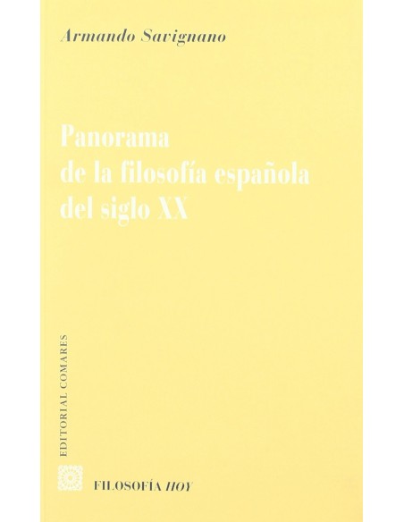 Panorama de la filosofia espanola del siglo xx