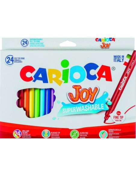 ESTUCHE 24 ROTULADORES CARIOCA JOY PUNTA FINA