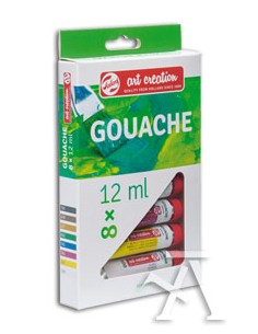 Estuche 8 tubos tempera 12ml artcreation colore surtidos