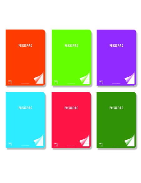 Paq 6 libreta a4 48h 90g 1horizontal c m flexipac tplastico