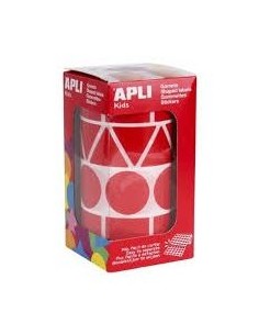 ROLLO GOMETS FIGURAS SURTIDAS ROJO AUTOADHESIVAS XL