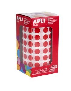 ROLLO GOMETS REDONDO ROJO AUTOADHESIVOS 105MM