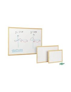 PIZARRA BLANCA 40X60CM CON MARCO DE MADERA FAIBO