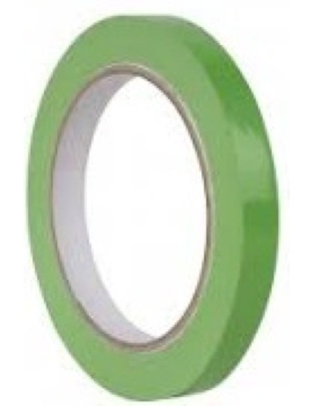 Paq 12 rollos cinta adhesiva 66mmx12mm color verde pvc apli
