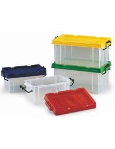 C 10 CAJAS MULTIUSOS 28X18X12CM POLIPROPILENO COL SURTIDOS