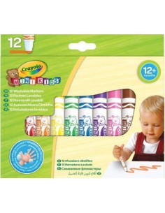 ESTUCHE 12 ROTULADORES LAVABLES CRAYOLA MINI KIDS