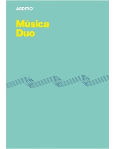 Cuaderno musica a4 duo 8 pentagramas de 9mm por pagina con cuadricula inferior para anotaciones