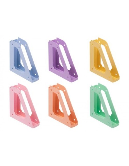 C 10 REVISTEROS PLASTICO COLOR0S PASTEL SURTIDOS