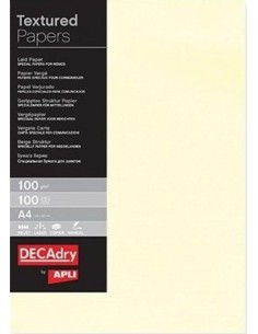 PAQUETE A4 100H 100GR VERJURADO CREMA