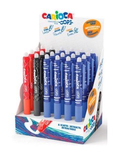 Expositor 24 boligrafo retractil carioca oops borrable