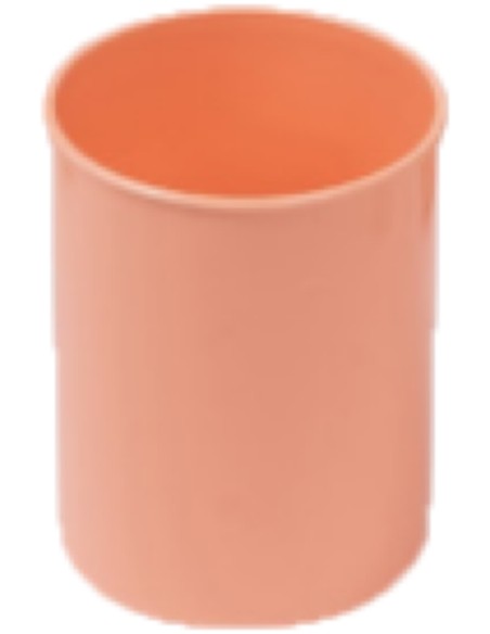 CUBILETE DE PLASTICO OPACO PASTEL NARANJA
