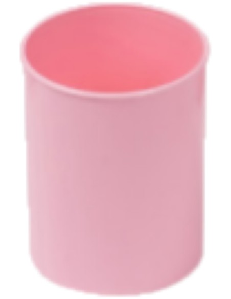 CUBILETE DE PLASTICO OPACO PASTEL ROSA