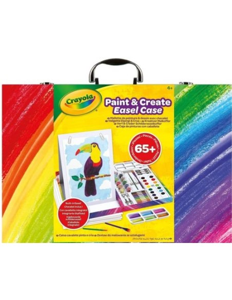 MALETIN DEL PINTOR ARCOIRIS 65 PIEZAS CON CABALLETE