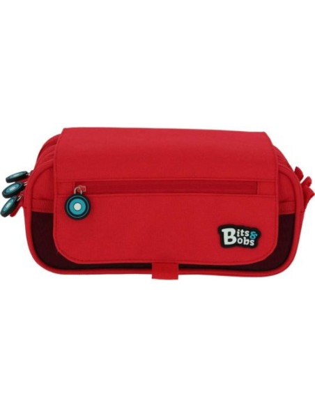 PORTATODO TRIPLE SOLAPA BITS ampBOBS ROJO 23X10X10 CM