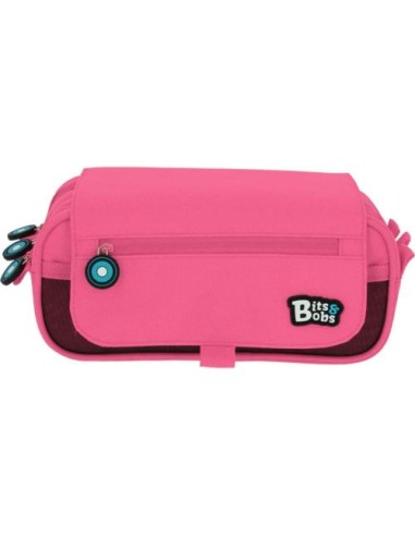 PORTATODO TRIPLE SOLAPA BITS ampBOBS ROSA 23X10X10 CM