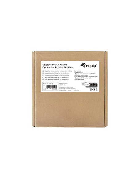 119443 cable DisplayPort 30 m Negro