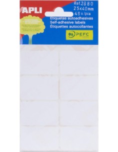 MINI BOLSA ETIQUETAS ADHESIVAS 25X40 APLI CANTOS ROMOS